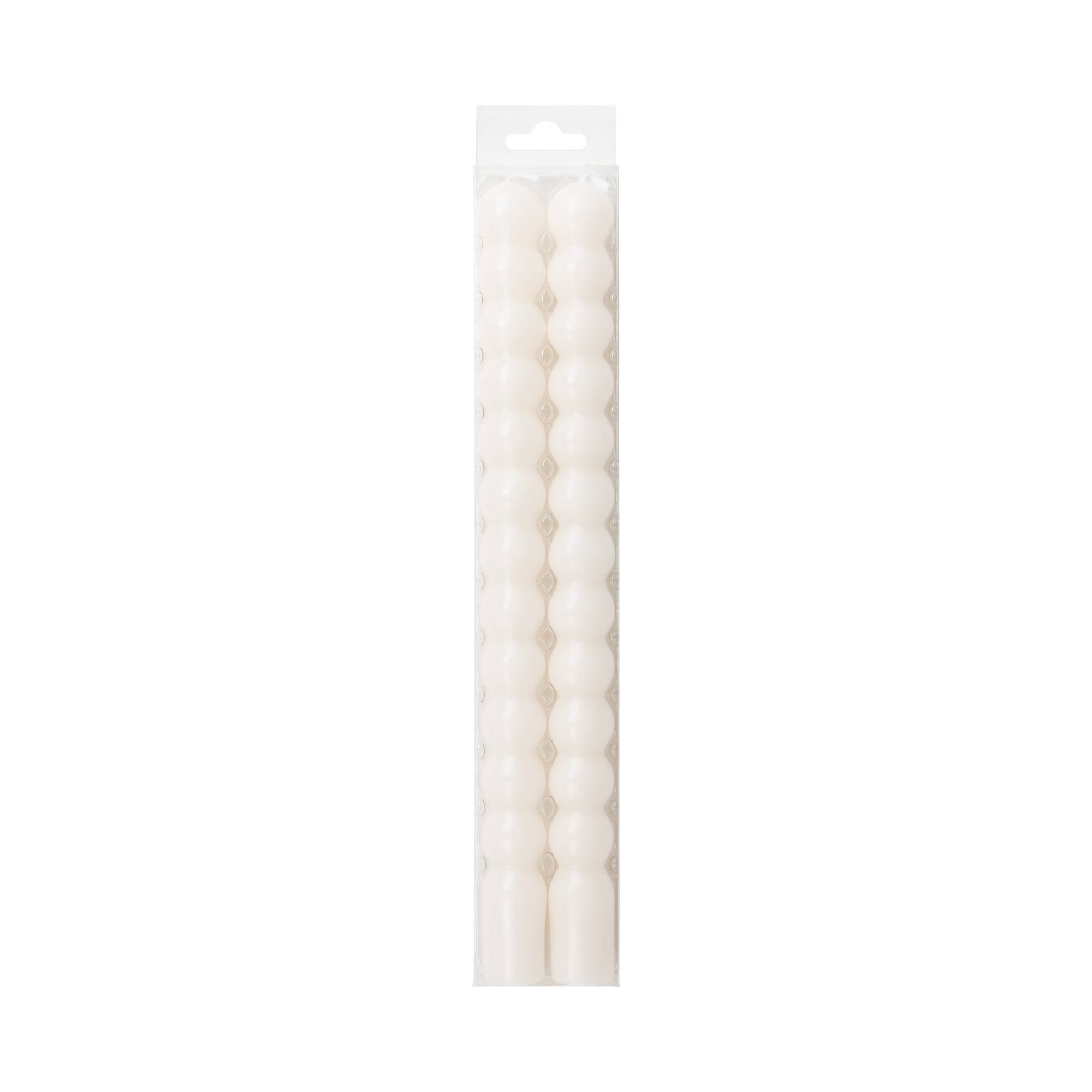 10" Unscented Bubble Taper Candles